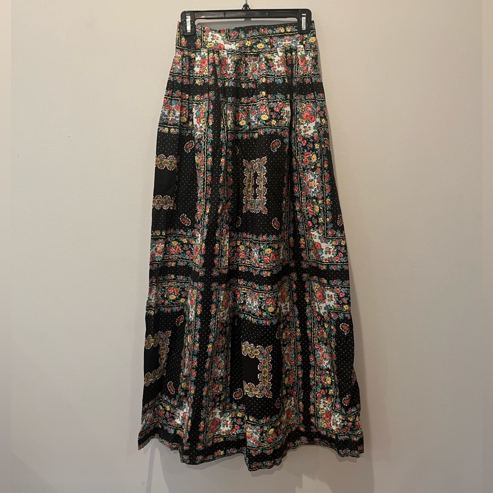 Floral High Waist Maxi Skirt
